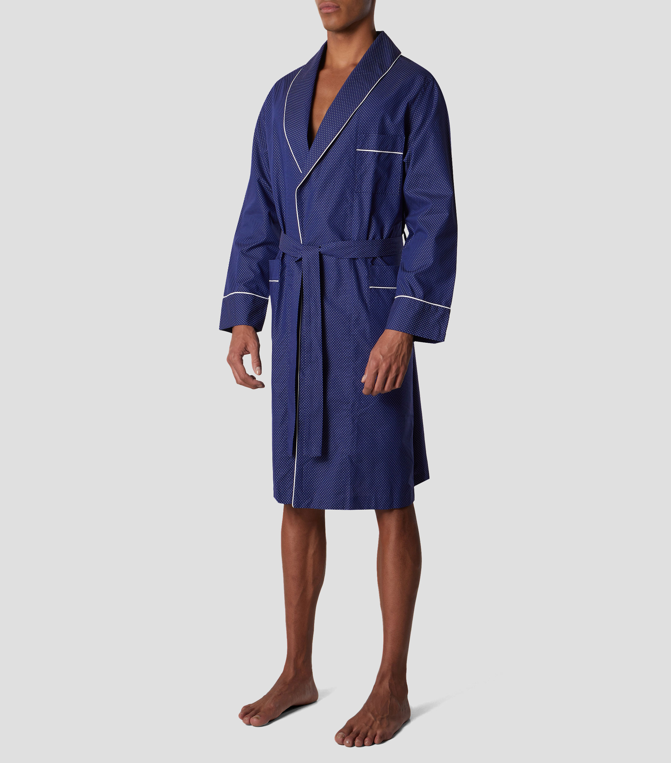 Bata para dormir abierta con lunares Hombre